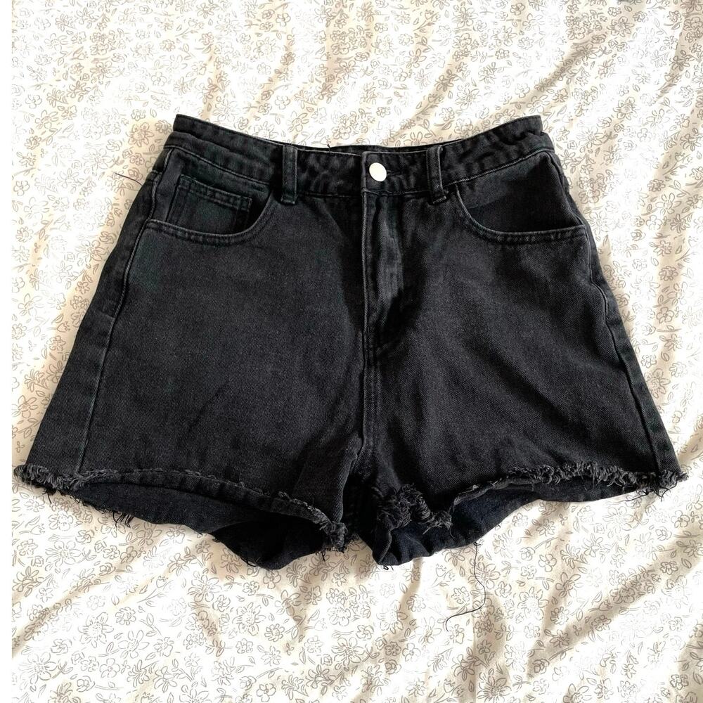 SHEIN Black High Waist Denim Shorts Women’s M